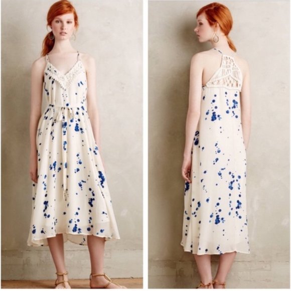 Anthropologie Dresses & Skirts - MAEVE Anthropologie Ink Dye Midi Dress Crochet